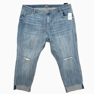 Kut From The Kloth High Rise Ankle Straight Leg Jeans Plus Size 22